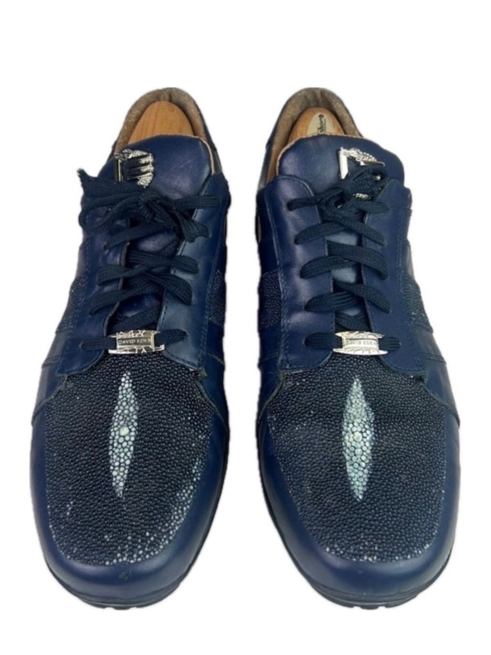 Genuine Exotic Blue Stingray Leather David Eden Sport Shoes Size 10